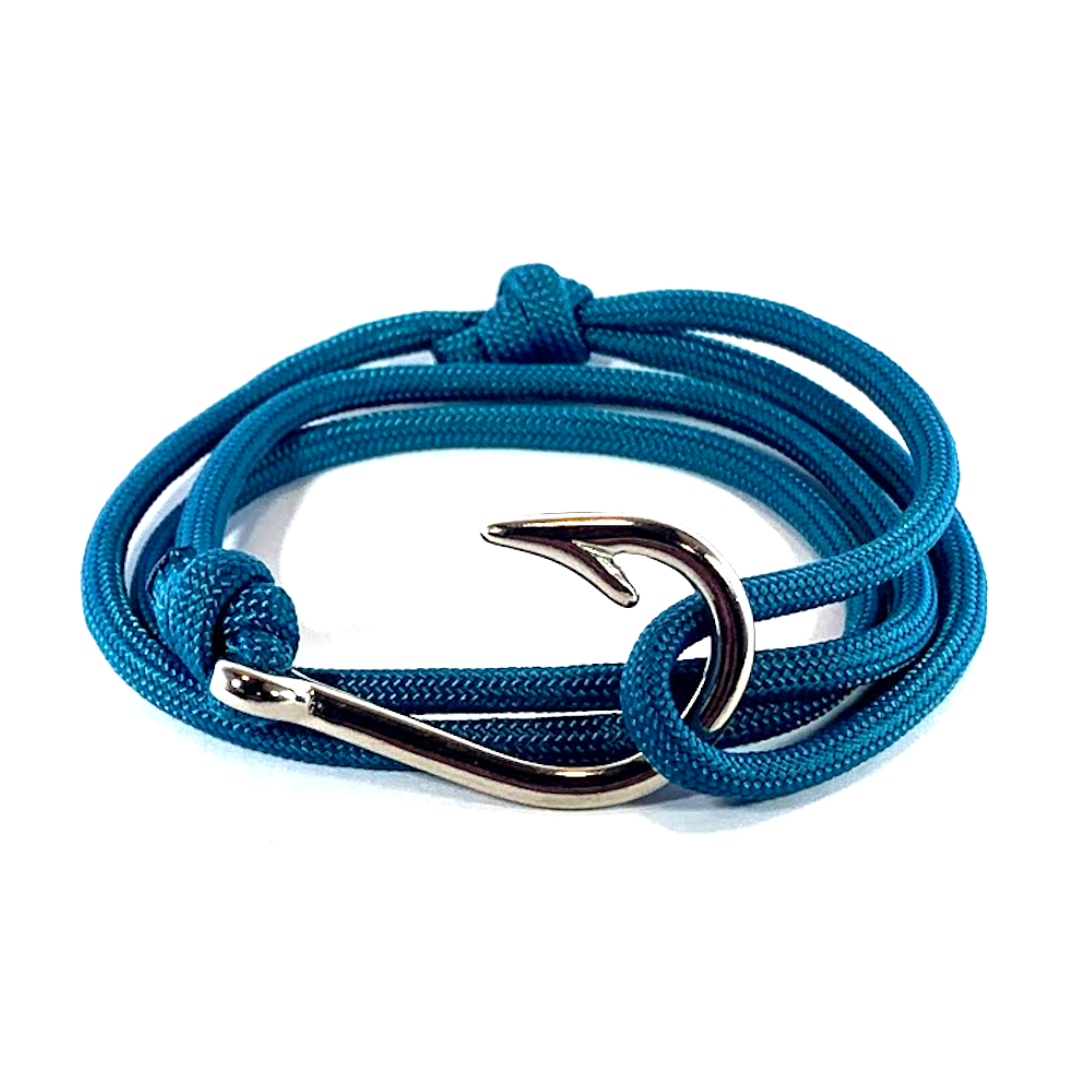 The Caribbean Turquoise - Paracord Fishhook & Anchor Bracelet