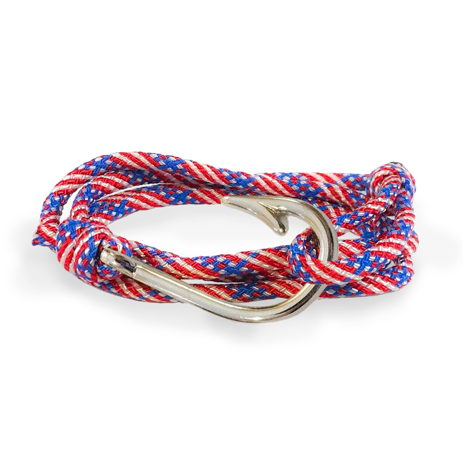 The Stars and Stripes Paracord Fishook Anchor Bracelet