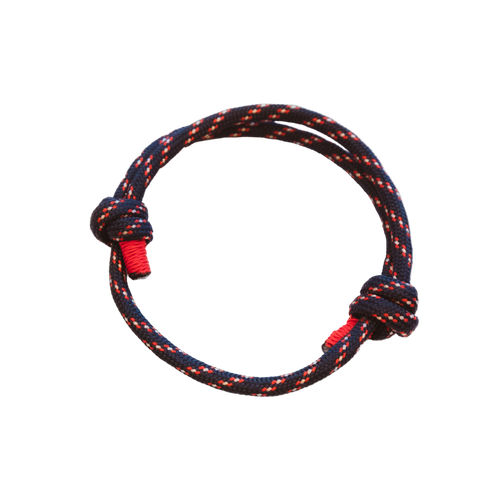 Dark Blue/Red -  Slip Knot Bracelet