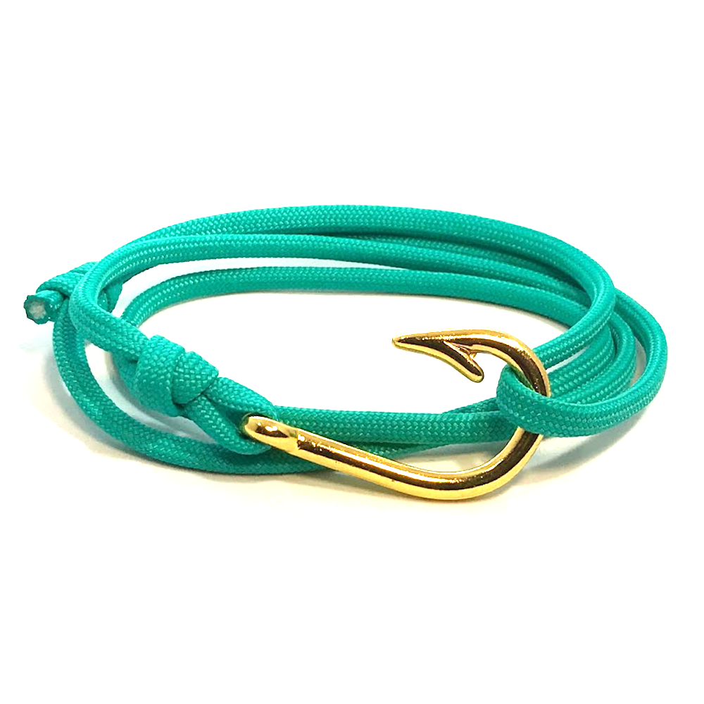 The Aquamarine - Fishhook & Anchor Bracelet