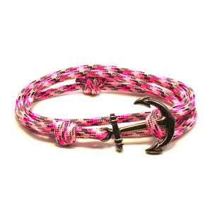 The Pink Camo - Fishhook & Anchor Bracelet