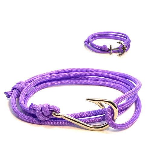 The Lavender - Fishhook & Anchor Bracelet