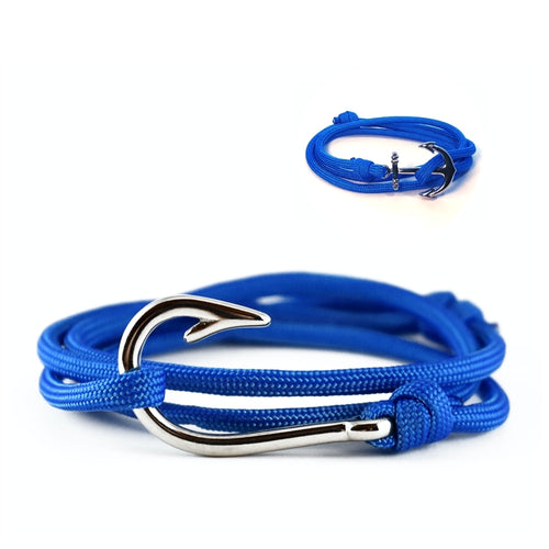 The Royal Blue - Fishhook & Anchor Bracelet